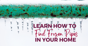 how to find frozen pipes