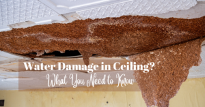 Water damage in ceiling